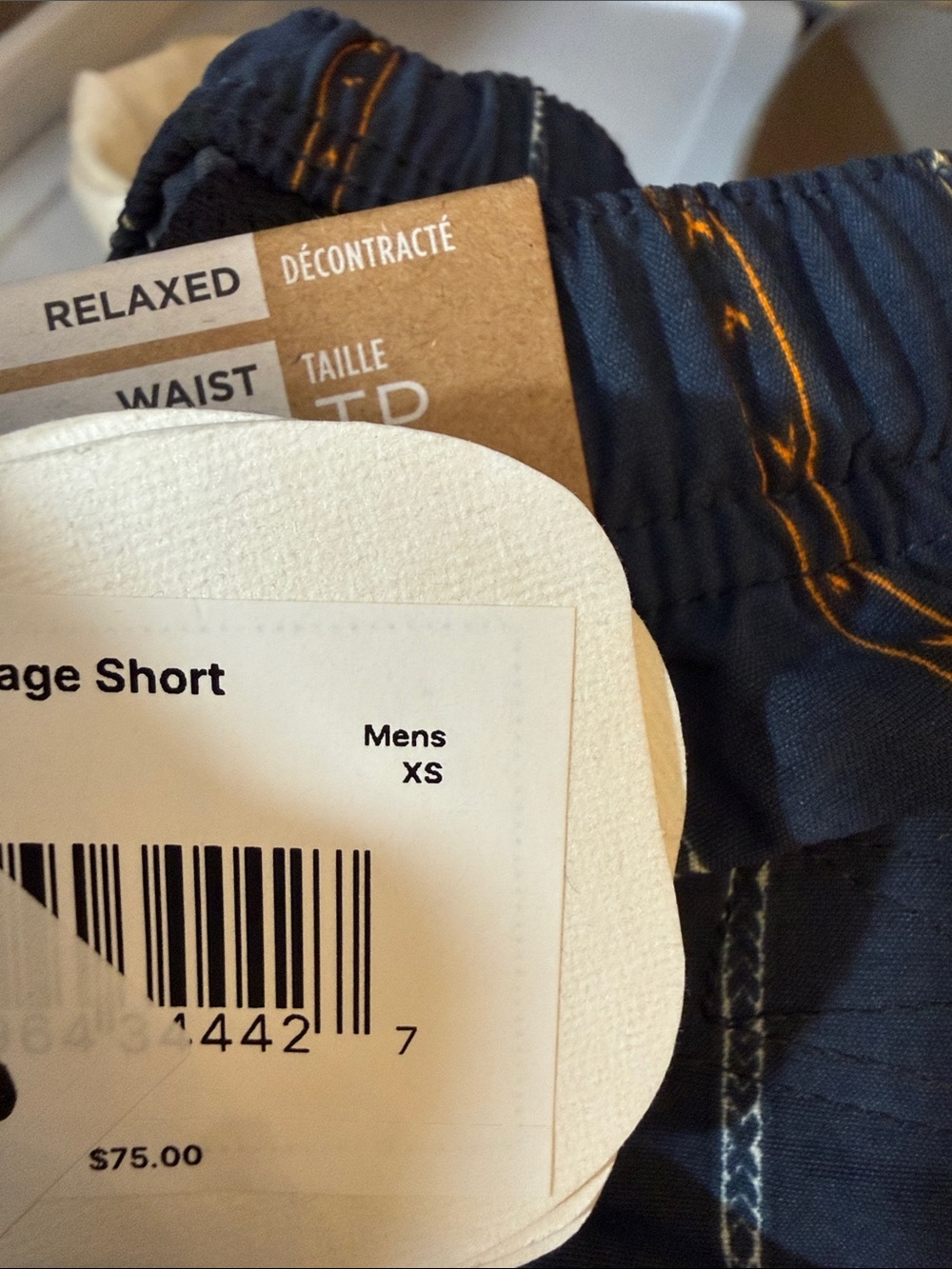 Men's Prana Shorts size XS Indio Heritage Shorts Aztec Print Blue 5' Inseam - Picture 13 of 14